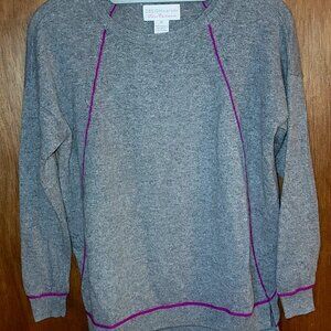 DESIGN HISTORY Pure 100% Cashmere Sweater Oversized Gray Medium M